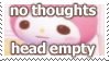 No thoughts head empty stamp